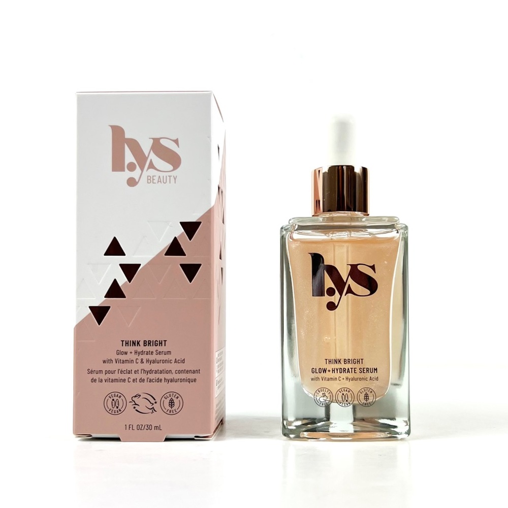 NEW LYS Beauty Think Bight Glow+ Hydrating Serum With Vitamin C Hyaluronic Acid